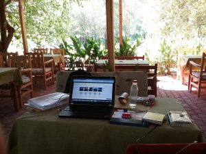 Außen-Büro im Garten